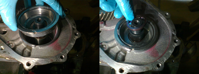 The upper race retainer & race drop in, and this shim slides on